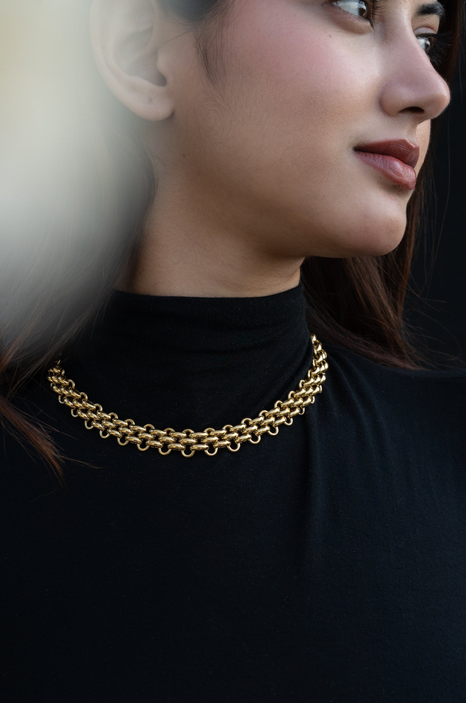 Valencia Delicate Station Necklace Gold main image 1