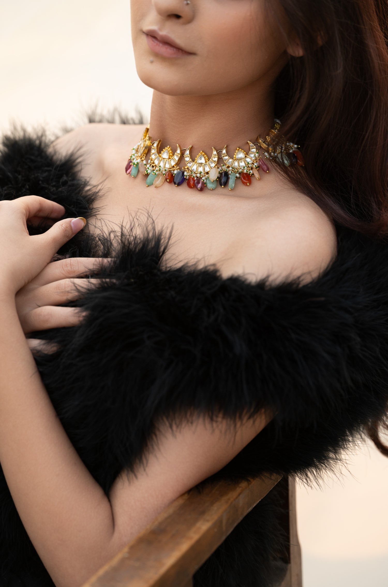 Amolika Multicolored Necklace Set – Do Taara